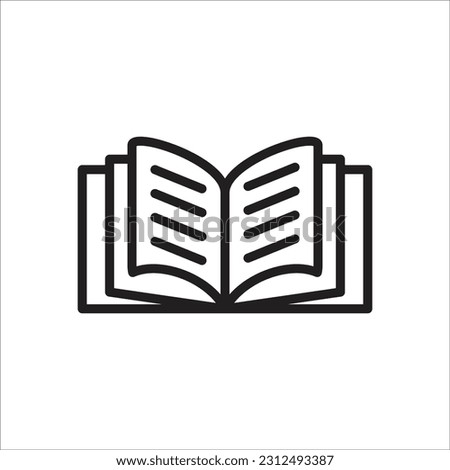 open book line new vector icon