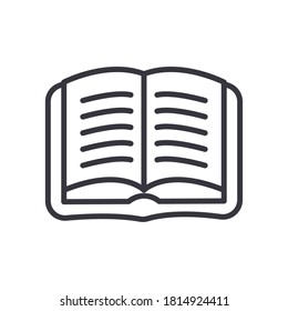 open book line style icon design, Education literature and read theme Vector illustration