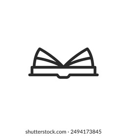 Open book, linear style icon. Simple open book. Editable stroke width.