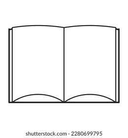 Open Book liner vector icon