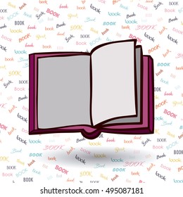 Open book and literature design