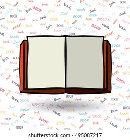 Open book and literature design