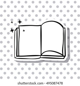 Open book and literature design