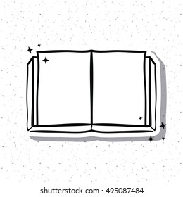 Open book and literature design