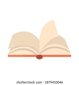 Bibliothek mit offener Buchliteratur, Bildungs- oder LernVektorgrafik