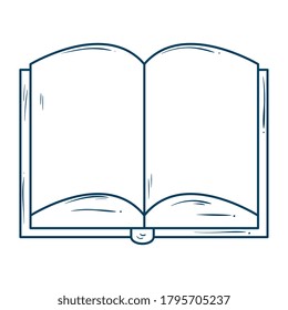 open book literature, line style icon vector illustration design