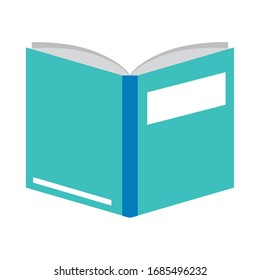 open book literature read home education vector illustration flat style icon