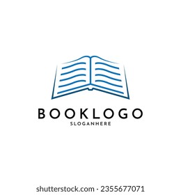 open book logo design creative idea