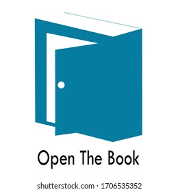 Abra la ilustración de la plantilla de diseño del logotipo del libro. significa ventana en el mundo. Esto es bueno para la educación y su negocio