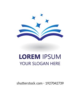 open book logo design template. simple style logo. book illustration vector