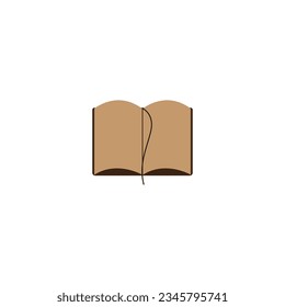 open book logo design template. simple style logo. book illustration vector