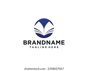 offene Bücherlogo-Design-Vorlage. einfaches Logo. Buchgrafik-Vektorgrafik