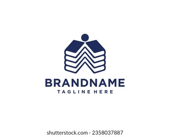 open book logo design template. simple style logo. book illustration vector