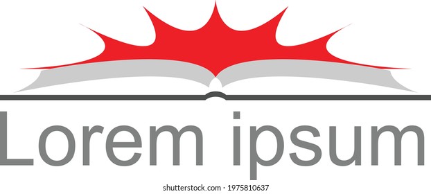 Open book logo design vector stock with rays - Powered by Shutterstock - Get 15% off with code: PIKWIZARD15