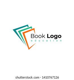 Open Book Logo Education Logo Flat Vector Illustration Design Logo Template