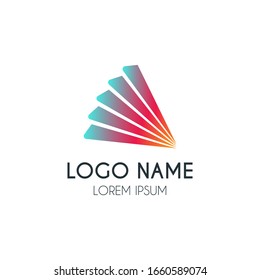 Open Book Logo Education Flat Vector Design