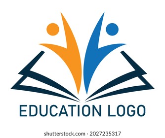 Open Book Logo Education Logo Flat Vector Illustration Design Logo Template