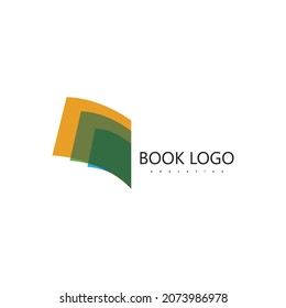 Open Book Logo Education Flat Vector Design
