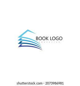 Open Book Logo Education Flat Vector Design