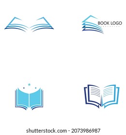 Open Book Logo Education Flat Vector Design