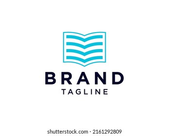 Open Book Logo Education Flat Vector Design. Usable for Business and Education Logos. Flat Vector Logo Design Template Element.
