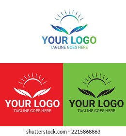 Open Book Logo Education Flat Vector Design