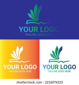 Open Book Logo Education Flat Vector Design - Powered by Shutterstock - Get 15% off with code: PIKWIZARD15