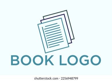 Open Book Logo Education Flat Vector Design