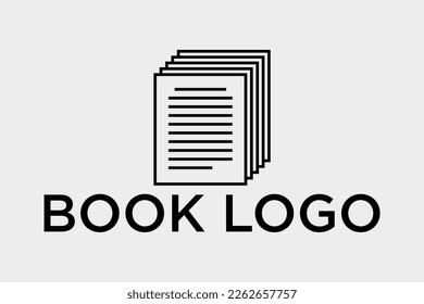 Open Book Logo Education Flat Vector Design