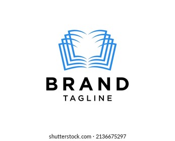 Open Book Logo Education Knowledge Symbol Stock Vector (Royalty Free ...