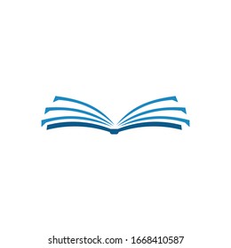 Open Book Logo Education Vector Illustration Stock Vector (Royalty Free ...