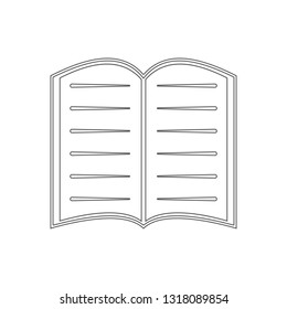 open book logo icon. Element of Education for mobile concept and web apps icon. Outline, thin line icon for website design and development, app development