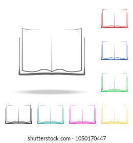 open book logo icon. Elements of School and study multi colored icons. Premium quality graphic design icon. Simple icon for websites, web design, mobile app, info graphics on white background