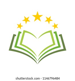 Open book logo, Scripture Qoran,holy book