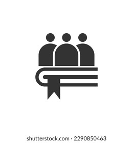 open book logo template. Icon Illustration Brand Identity. Isolated and flat illustration. Vector graphic