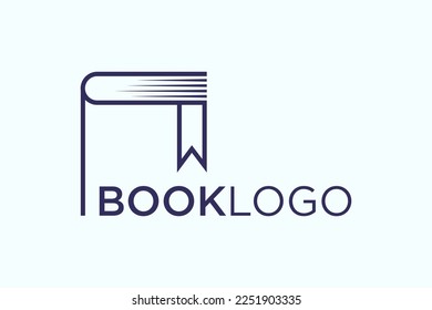 Open Book Logo. Tidewater Green Shape Linear Style Book Icon isolated on Double Background. Usable for Business and Education Logos. Flat Vector Logo Design Template Element