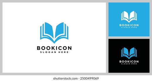 open book logo vector design template