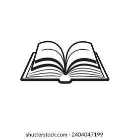 Open Book logo vector illustration. Open Book vector Icon and Sign.