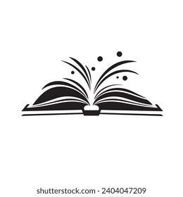 Open Book logo vector illustration. Open Book vector Icon and Sign.