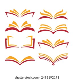 Abrir Ilustración vectorial de logotipo de libro