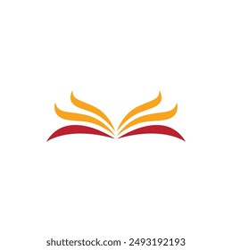 Open Book Logo Vector Illustration