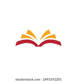 Open Book Logo Vector Illustration