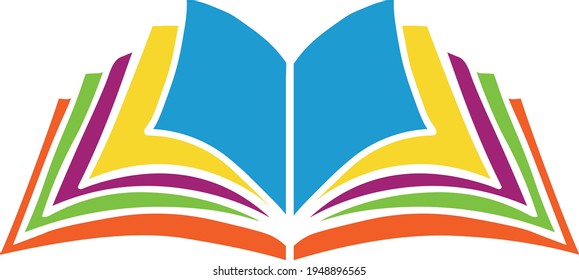 Open Book Logo Vector Stock illustration isolated in white background