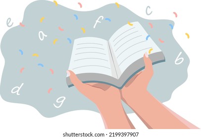 Abrir libro con letras mágicas