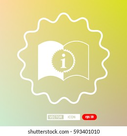 The open book. Manual and tutorial,  instruction symbol, icon, vector