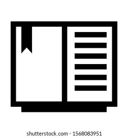 Open Book With Book Mark Icon
