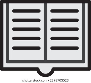 Open book minimal vector icon design