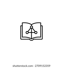 Libro abierto con nodos de red que surgen de las páginas que representan un gráfico de conocimiento.