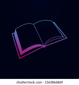 Open book nolan icon. Simple thin line, outline vector of education icons for ui and ux, website or mobile application