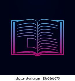 Open book nolan icon. Simple thin line, outline vector of education icons for ui and ux, website or mobile application